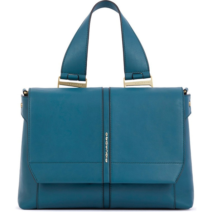 Сумка женская PIQUADRO RAY BD6129S126/VE синий петроль натур.кожа BD6129S126-VE